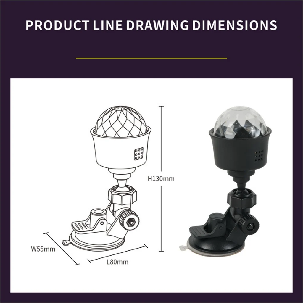 جهاز عرض USB صغير متعدد الألوان ضوء ليلي للمنزل وغرفة النوم ديكور الحفلات ديسكو ضوء غرفة الاطفال الديكور حفلة عيد الميلاد