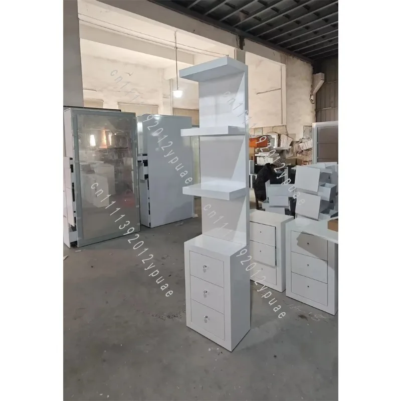 White Crushed Diamond Display Cabinet Modern Luxury Makeup Storage Furniture for Home Decoration