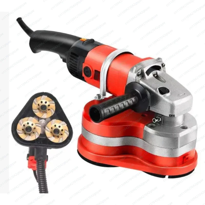Three-head dust-free grinder, triangular floor grinder, edging concrete wall, floor renovation putty, no dead ends