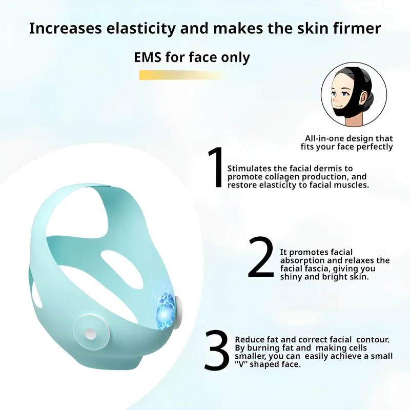 Slimming face massager V Line Face Shaper Chin Cheek Lift Up Belt Anti Wrinkle 4 Modes Facial Massager Beauty Skin Care Tools