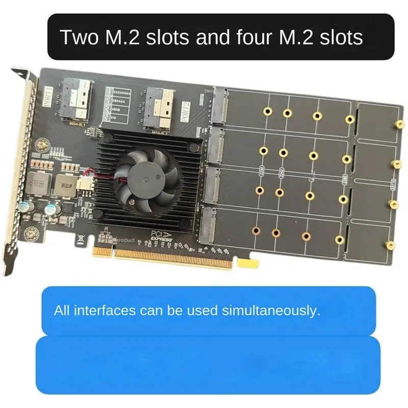 Non-Split PLX8749 Pcie Extension Card Adapter High Speed Converter, PC U. 2 SSD& Graphics Hardware Expansion Module