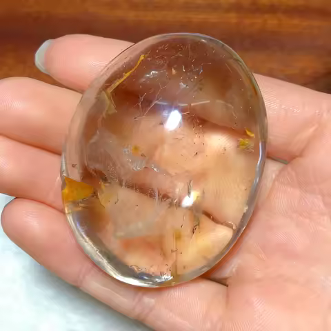 Natural Crystals Clear Smokey Quartz Palm Flashy Rainbow Stone Reiki Home Decorations Mineral Energy Gift