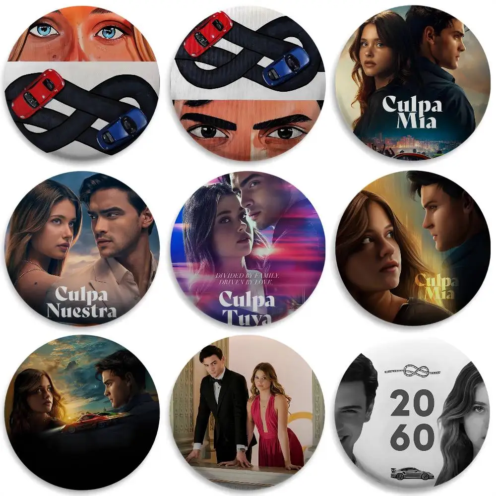 بلدي F-خطأ C-Culpa Mia 2023 شارات مستديرة رائعة شارة دبابيس الإبداعية للملابس قبعة ظهره هدية اكسسوارات