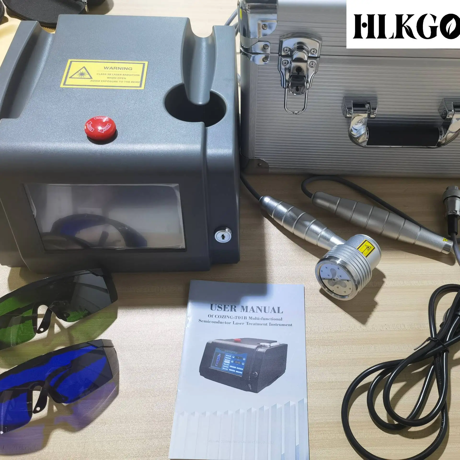 

Профессиональный аппарат LLLT HLKGO 1055 мВт - 11x650 нм + 6x808 нм, холодный лазер для глубокого обезболивания и ускоренного заживления ран