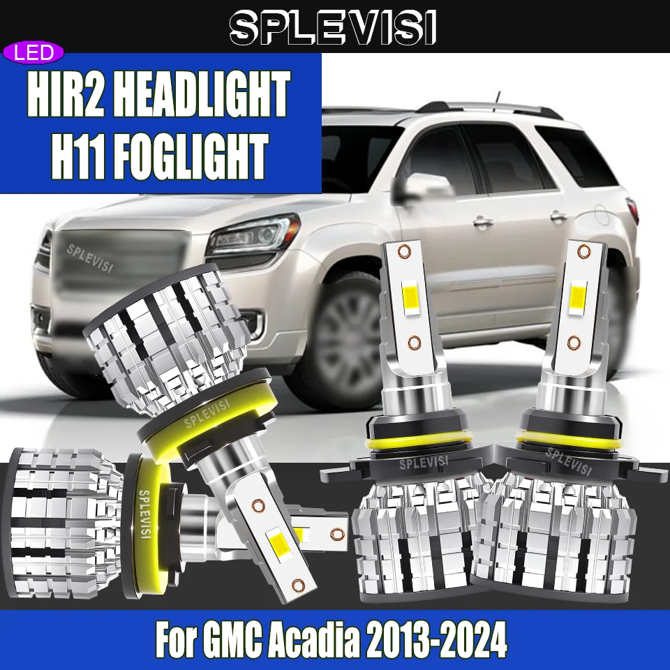 

9012/H11 LED Headlight Foglamp Bulbs – No Dark Spots For GMC Acadia 2013 2014 2015 2016 2017 2018 2019 2020 2021 2022 2023 2024