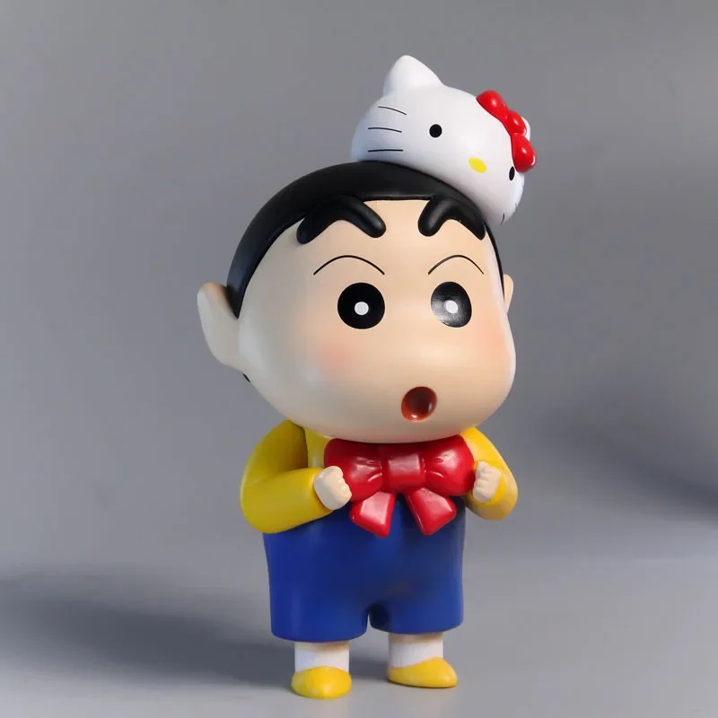 18cm Crayon Shin-Chan Cos Cute Kt Xiaoxin Figure Q Version Nohara Shinnosuke Color Boxed Pvc Model Collect Ornaments Toys Gifts