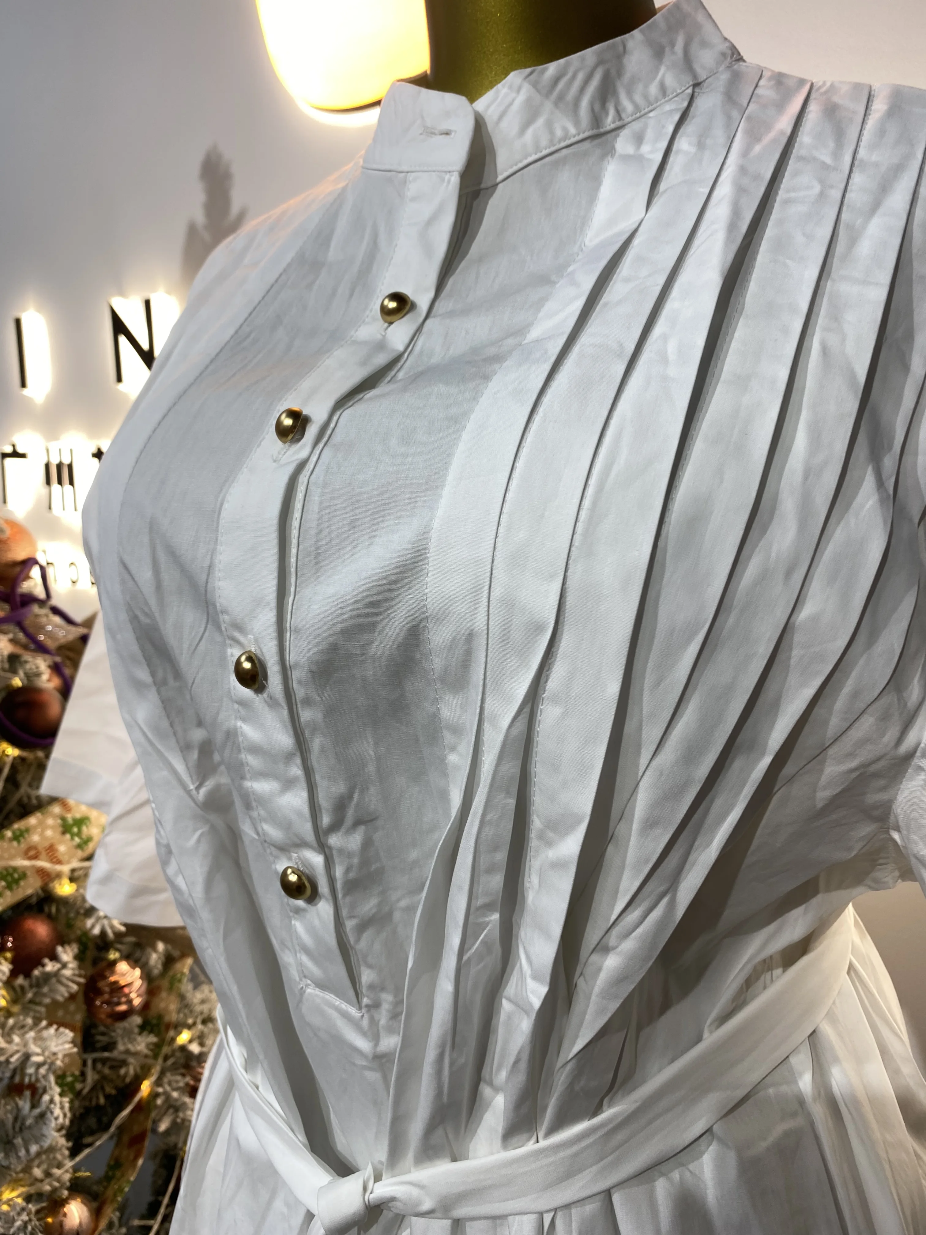 Venta al por mayor nuevo 2025 mujeres coreanas verano elegante suelto algodón y lino camisa larga con botones dress-GZMM069