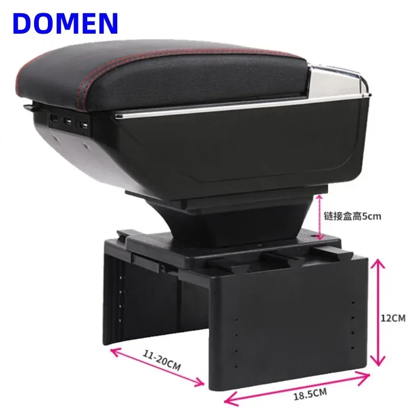 Universal car specialized armrest box modification accessories - Central armrest box with card type adjustable width armrest box