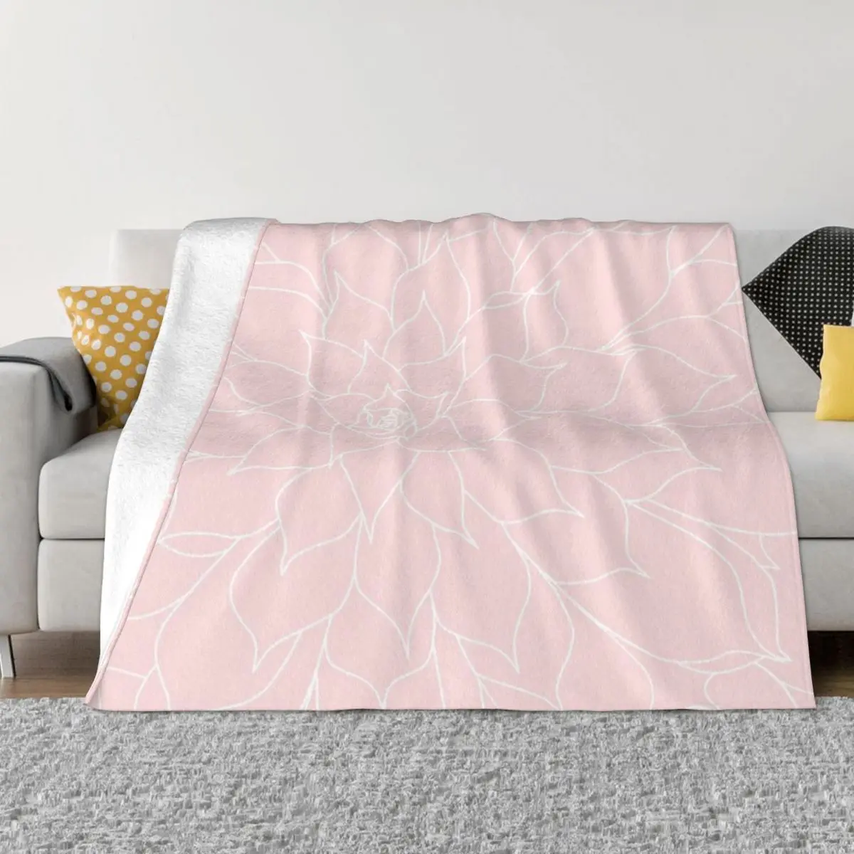 Rose Quartz Succulent Anime Bedroom Blankets & Throws Thin Wadding Blanket Throw Blanket