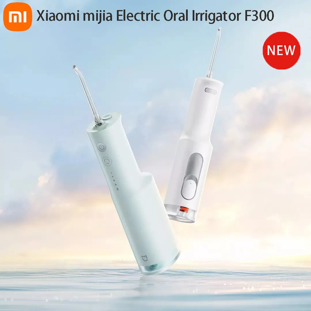 XIAOMI mijia Electric Oral Irrigator F300 Water Flosser 4-gear Mode High Frequency Pulse IPX7 Waterproof Tooth Cleaning Tools