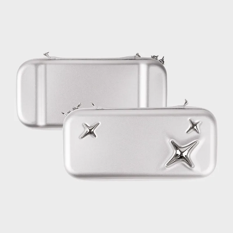 New Portable Retro Silver Switch Game Console Storage Bag Eva Hard Handbag Switch2/Switch/Switch OLED Gaming Accessories Gift