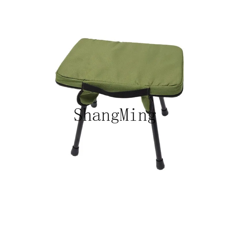DSA Outdoor Camping Small Horse Stool Carbon Steel Surface Carbon Steel Legs Small Bench Outdoor Portable Multifunctional