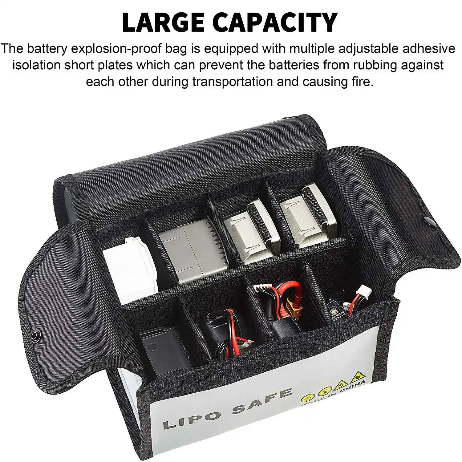 حقيبة بطارية Powerwin LiPo حقيبة آمنة مقاومة للحريق كيس آمن مقاوم للانفجار لبطارية DJI Neo Combo Lipo