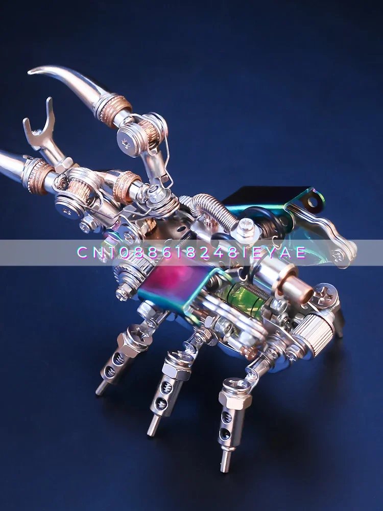 Mechanische Party Silber Rüstung Metall handgefertigt zusammengebautes Modell Mecha Insekt Ornament Urlaub Geschenk Männer