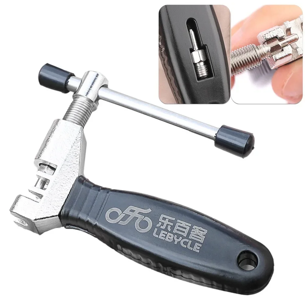 Bike Bicycle Chain Cutter Splitter Breaker Repair Rivet Link Pin Remover Tool Comfortable Grip All-steel Forging Screw Lengthen