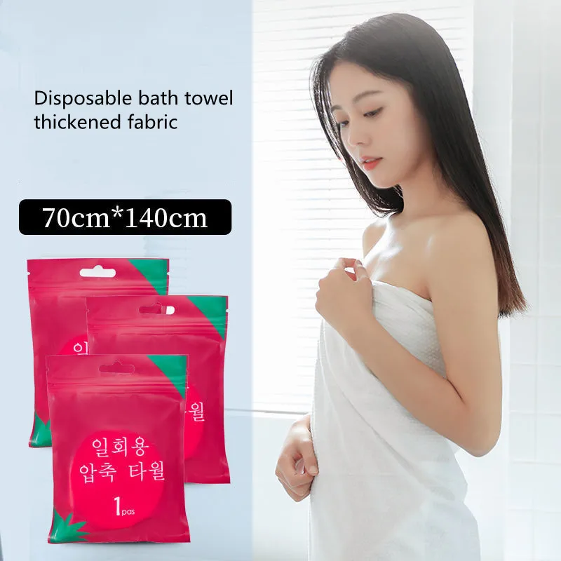 70x140cm Large Disposable Bath Towel Thickened Compressed Towel Portable Travel Towel Beauty Hotel Disposable Bath Towel