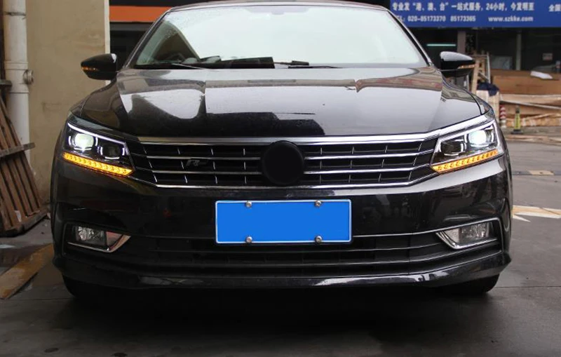 Headlight Assembly Suitable for Volkswagen Passat 2016 2017 2018 LED Headlights Modified Lens Daytime Running Lights