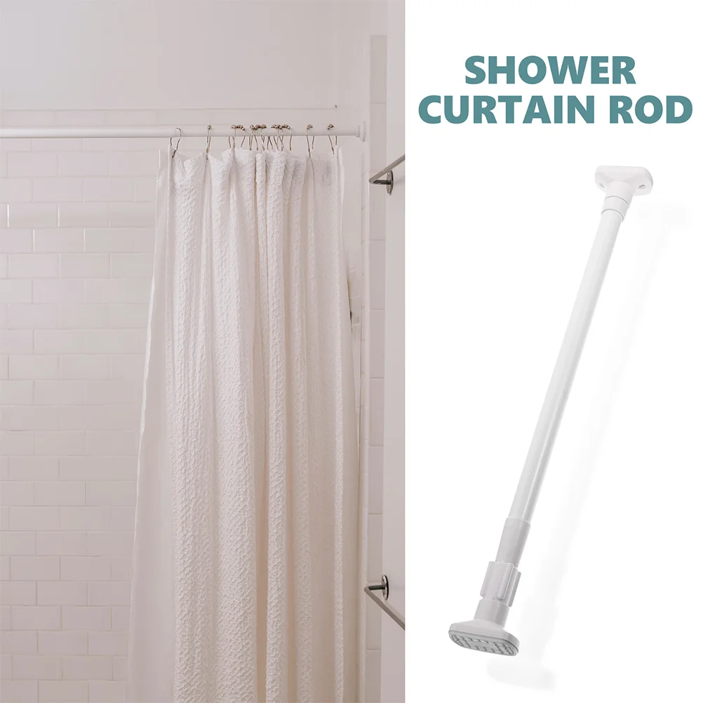 

2pcs Adjustable Tension Curtain Rod 28-48 Inch Stainless Steel Expandable Pole No Drill For Bathroom Shower Window Closet