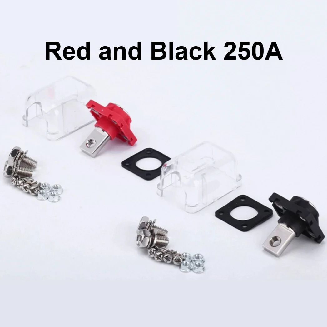 250A 250A-C красный и черный новый терминал для хранения энергии, тип сквозной стены, сильноточный медный разъем, клемма батареи