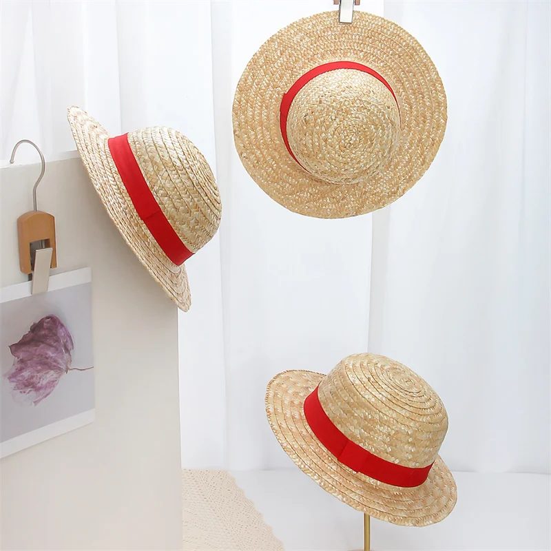 31-35CM Anime Strohhut für Festivals, Partys und Cosplay, Sonnenschutz-Hut, Eltern-Kind Sommer-Sonnenhut für Männer und Frauen – Detail 4