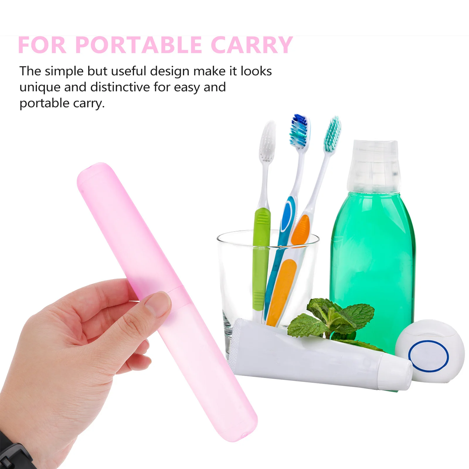 

4Pcs Traveling Toothbrush Holder Premium Material Portable Simple Design Clean Storage Travel Camping Mixed Color