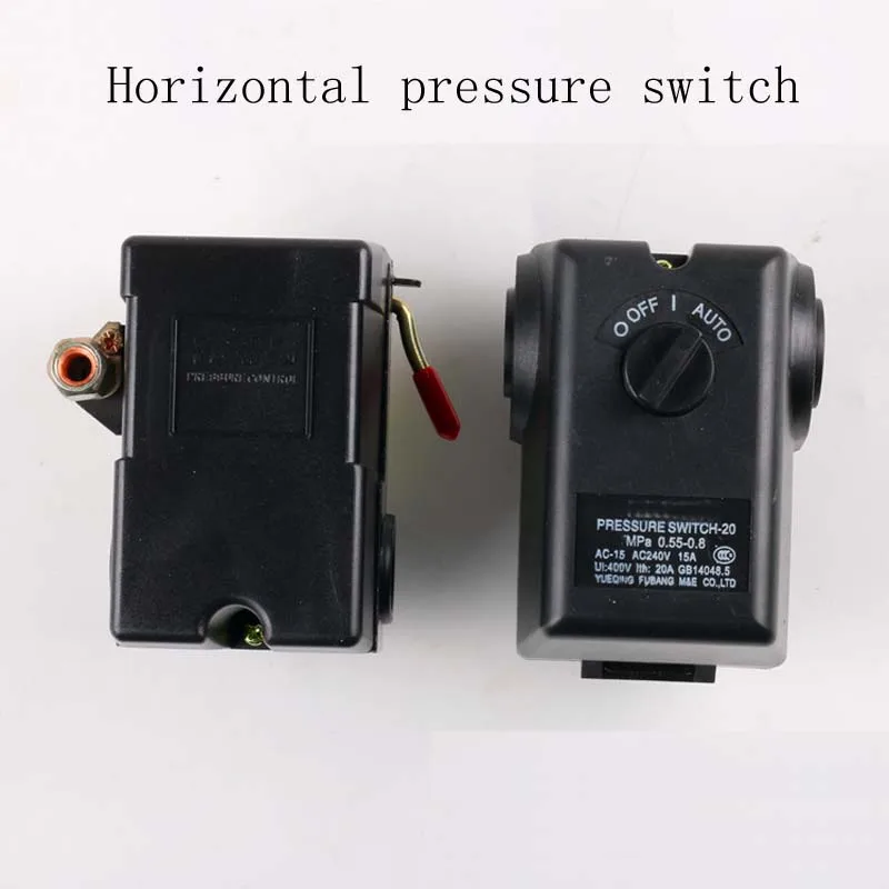 15A 220V Air compressor horizontal automatic pressure single hole switch air compressor controller 5.5-12KG