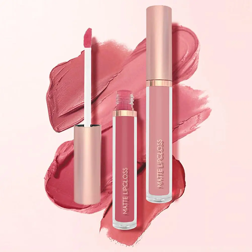 3 Stks/set Vloeibare Lippenstift Set Matte Fluwelen Mist Langdurige Sexy Rode Lip Glosses Bonenpasta Lipgloss Lip Make-Up Cosmetica Hot