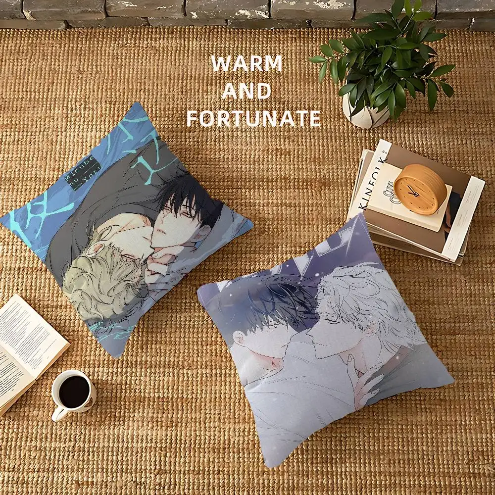 أنيمي منخفضة المد في الشفق وسادة غطاء الوسادة المخدة غرفة المعيشة أريكة ديكور المنزل حسب الطلب