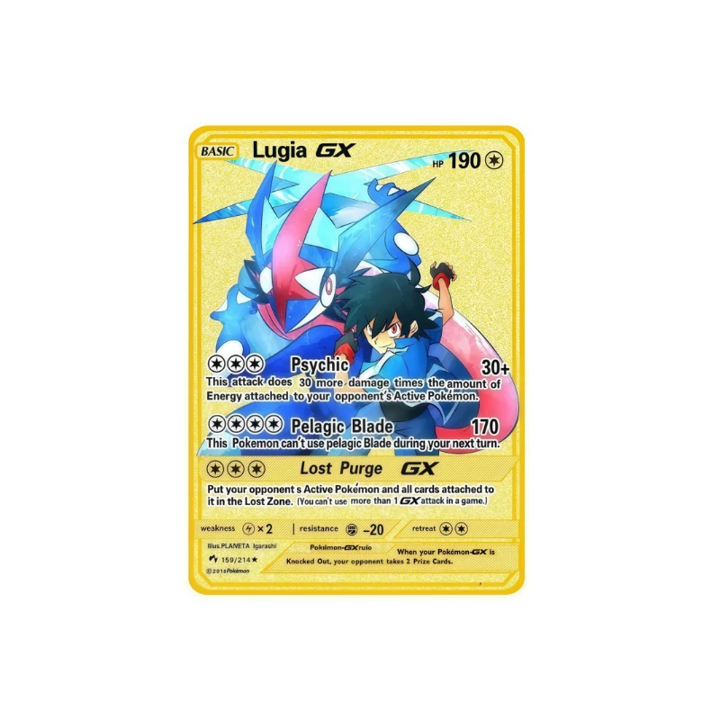 

Новейшая металлическая карта Покемон на 10000 очков: Гренинжа, Чаризард, Суперкарта, Золотая английская версия, Мьютю Vmax GX EX, коллекционные аниме-карты, подарок