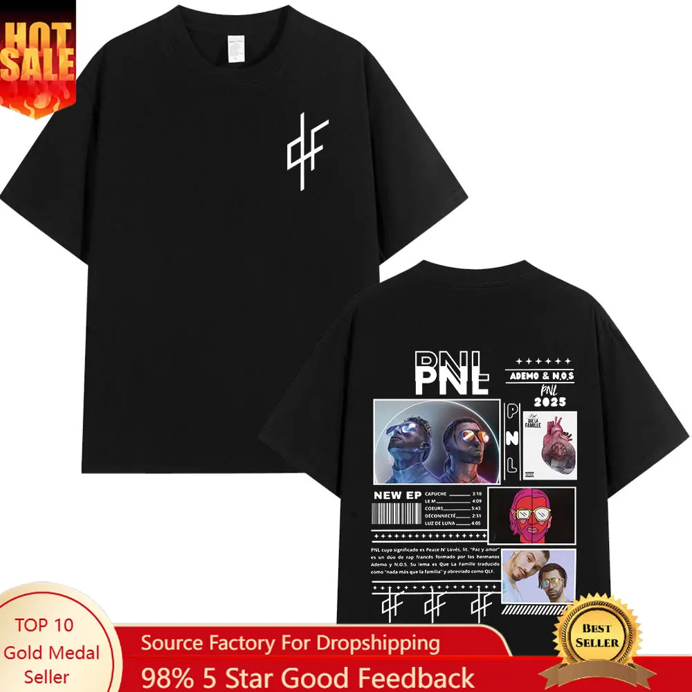 

Le Monde Chico T Shirt PNL Album French Rapper Graphic Print T-shirt Men Women Hip Hop Fashion Short Sleeve Tee Shirt Streetwear