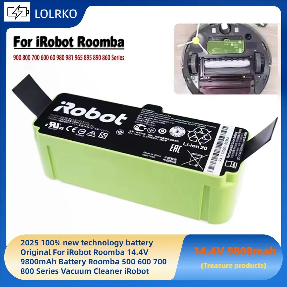 

12800mAh lithium-ion battery for iRobot Roomba cleaner 900 800 700 600 series 960 980 981 965 895 890 860 695 692 690 680 675