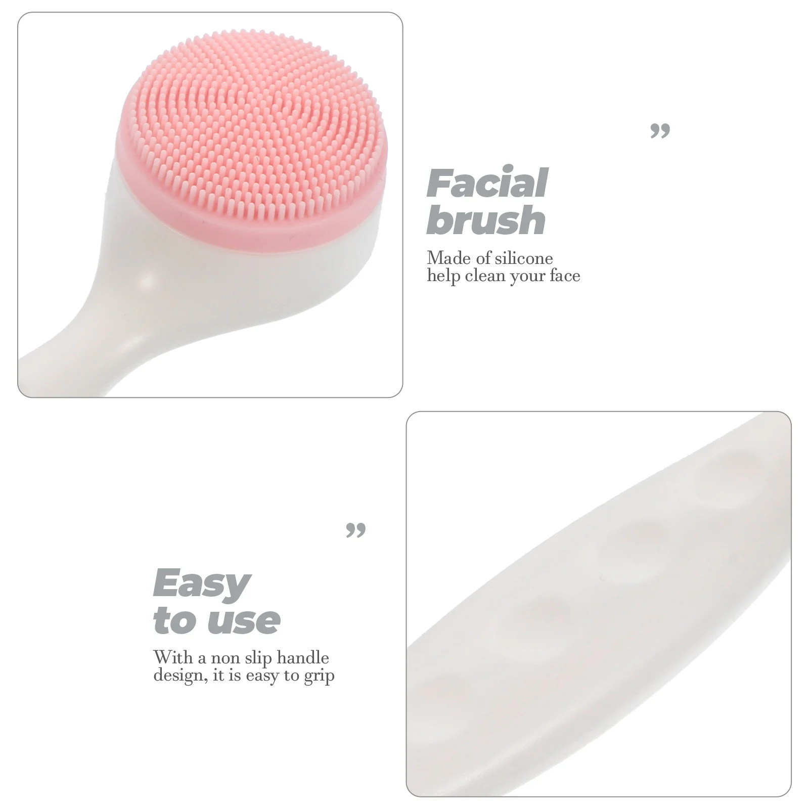 2 قطعة وجه سيليكون ناعم قابل للتمدد مضاد للبكتيريا منظف الوجه مقبض مانع للانزلاق آمن للبشرة الحساسة للمراهقين البالغين #5