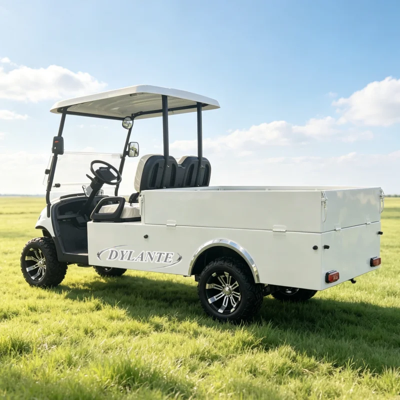 2 Seater Electric Golf Cart With Cargo Box 4KW AC Motor Off Road Utility Vehicle for Farm Resort Transport