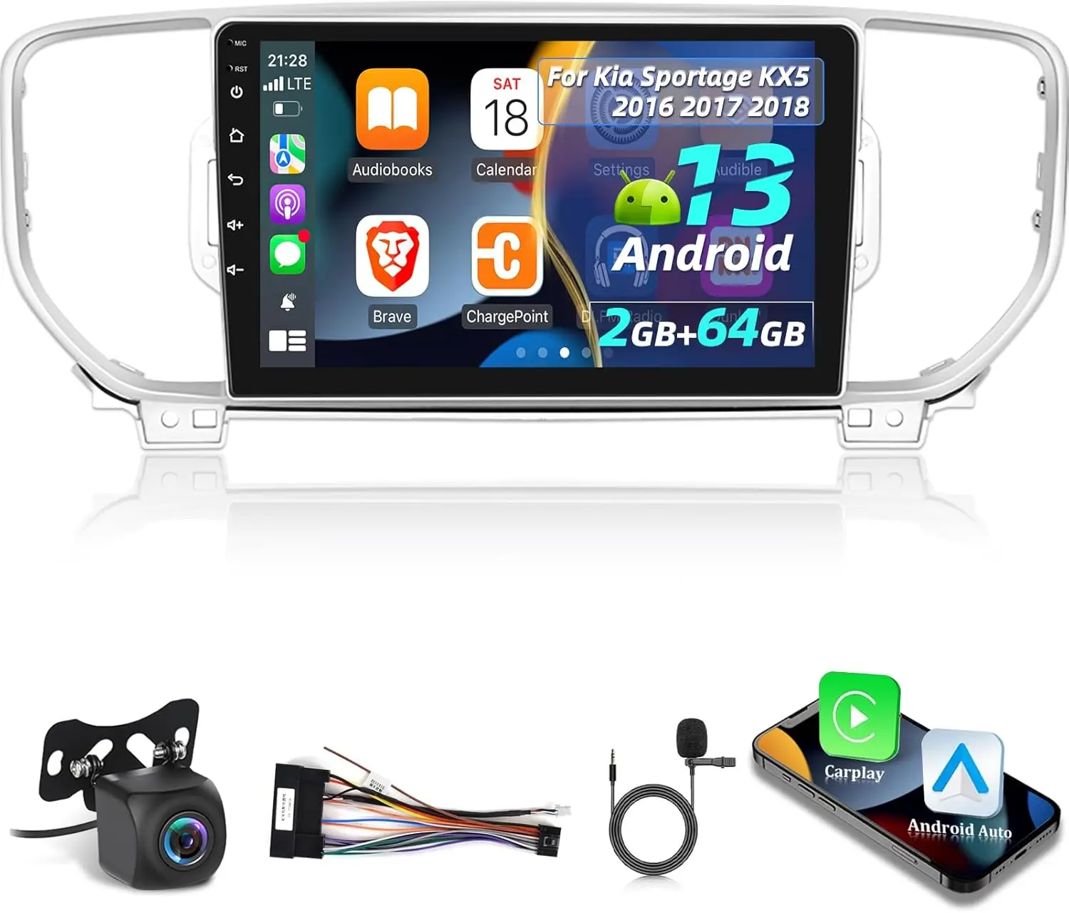 9' Android 13 Car R… - image