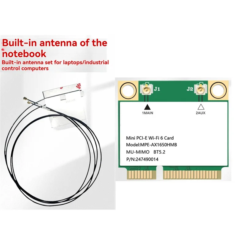 AAAEL-AX1650 Drahtlose WLAN-Karte 2,4G/5G 2974M Dual-Band AX1650 Drahtlose WLAN-Karte Bluetooth 5.2 Gigabit Drahtlose Netzwerkkarte