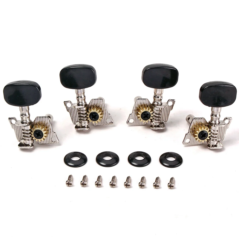 

4Pcs Banjo Tuning Pegs Single Hole 2R2L Guitar String Alignment Replacement Strong Metal Durable Tuners Keys Guitar Accessories