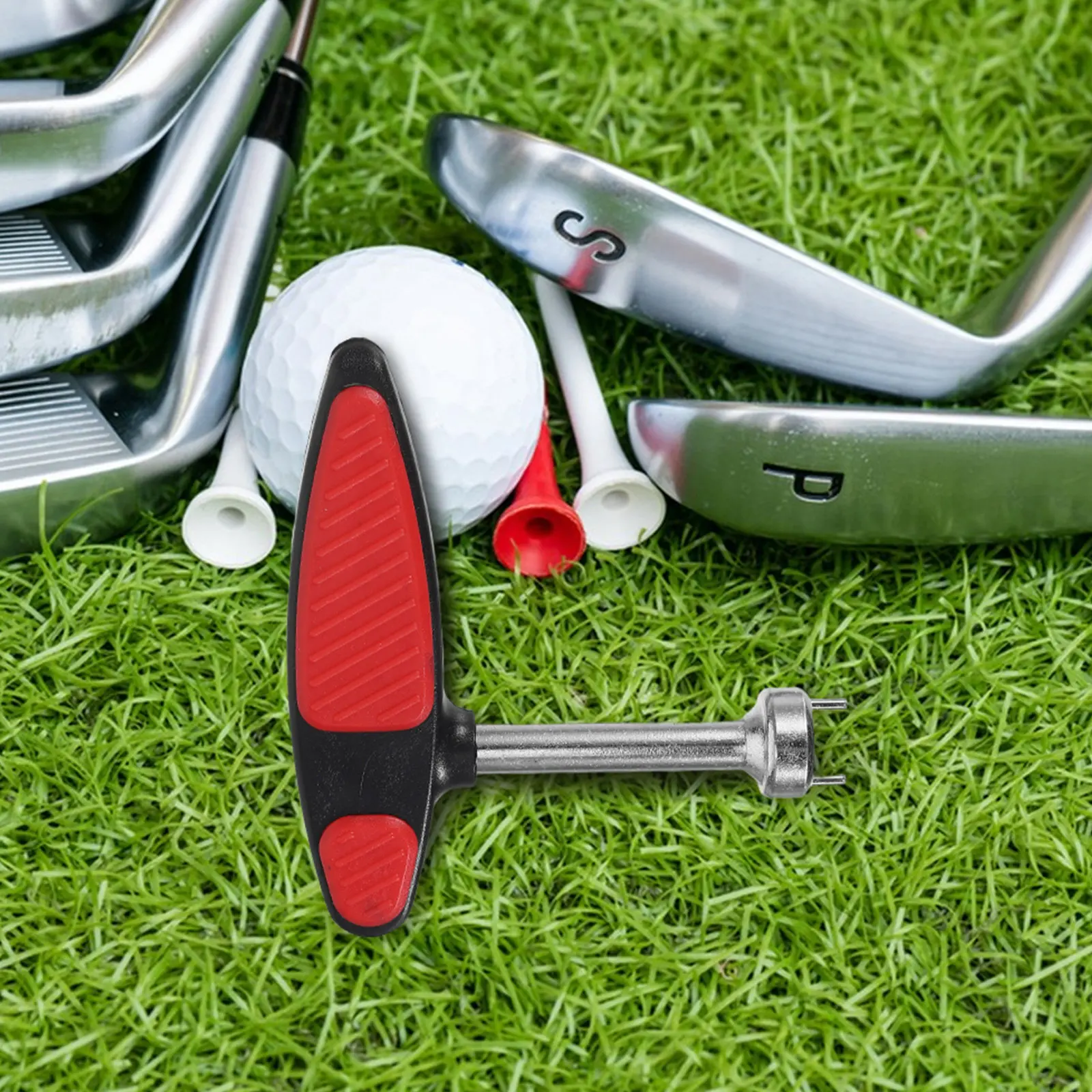 Golf Shoes Spike Wrench Stainless Steel Multifunctional Cleat Wrench Key for Fast Reliable Spike Installation Removal and