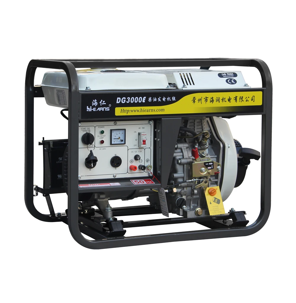 Hiearns factory new style 3KW open frame electric air cooled die·sel generators