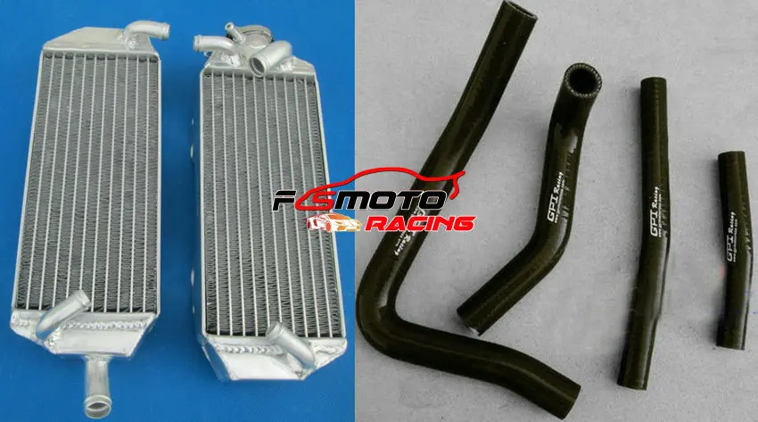 Aluminum radiator + Silicone Hose For Suzuki RM 250 RM250 2-stroke 1996 1997 1998 1999 2000 96 97 98 99 00