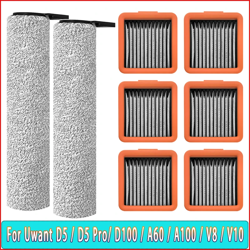 Roller-Bürsten und HEPA-Filter für UWANT D100 PRO PLUS / D5 PRO / A60 / A100 / A558 / V8 / V10 Roboterstaubsauger Ersatzteile