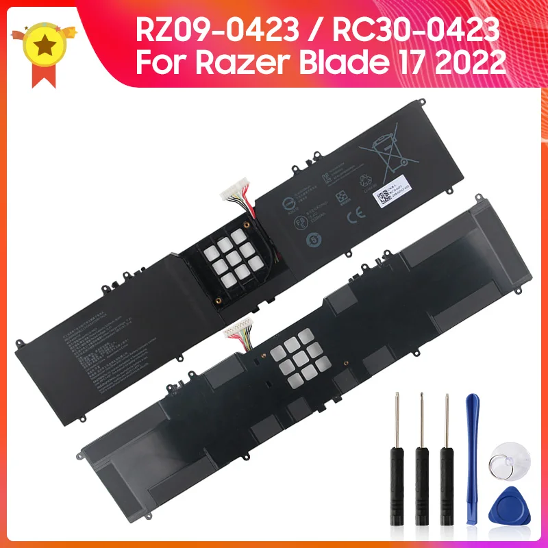 

Replacement Battery RZ09-0423 RC30-0423 For Razer Blade 17 2022 High Quality Batteries With Tool 6041mAh
