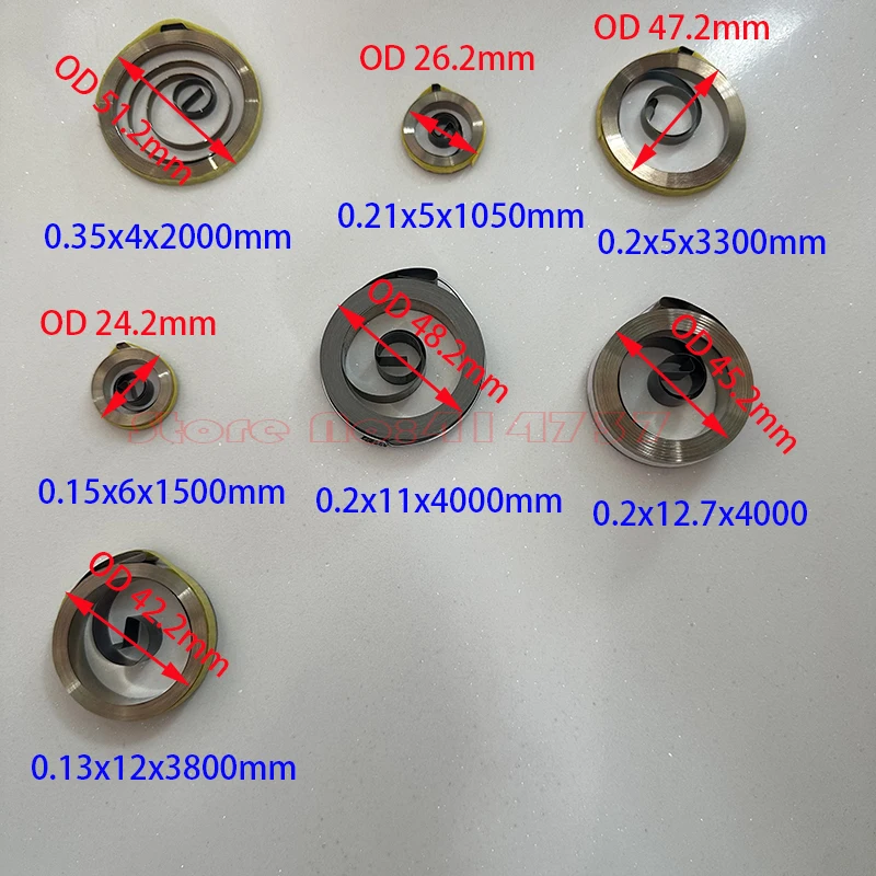 0.13--0.35mm Wire Flat Wire Coil Spring Constant Force Springs Drilling and Milling Machine Spring Return Coil Spring