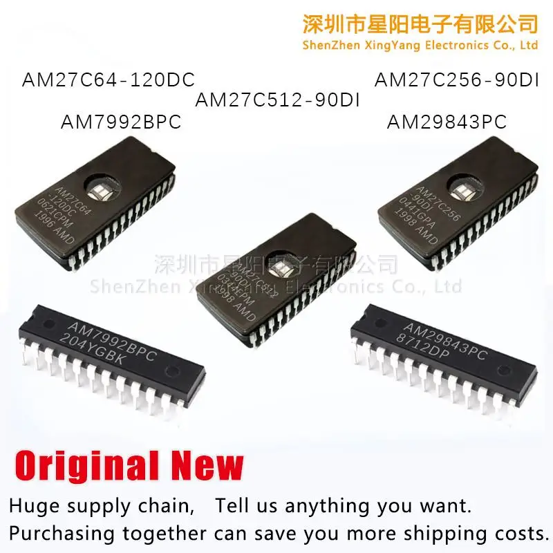 New AM29843PC AM7992BPC AM27C64 di - 120 dc AM27C256 / AM27C512-90