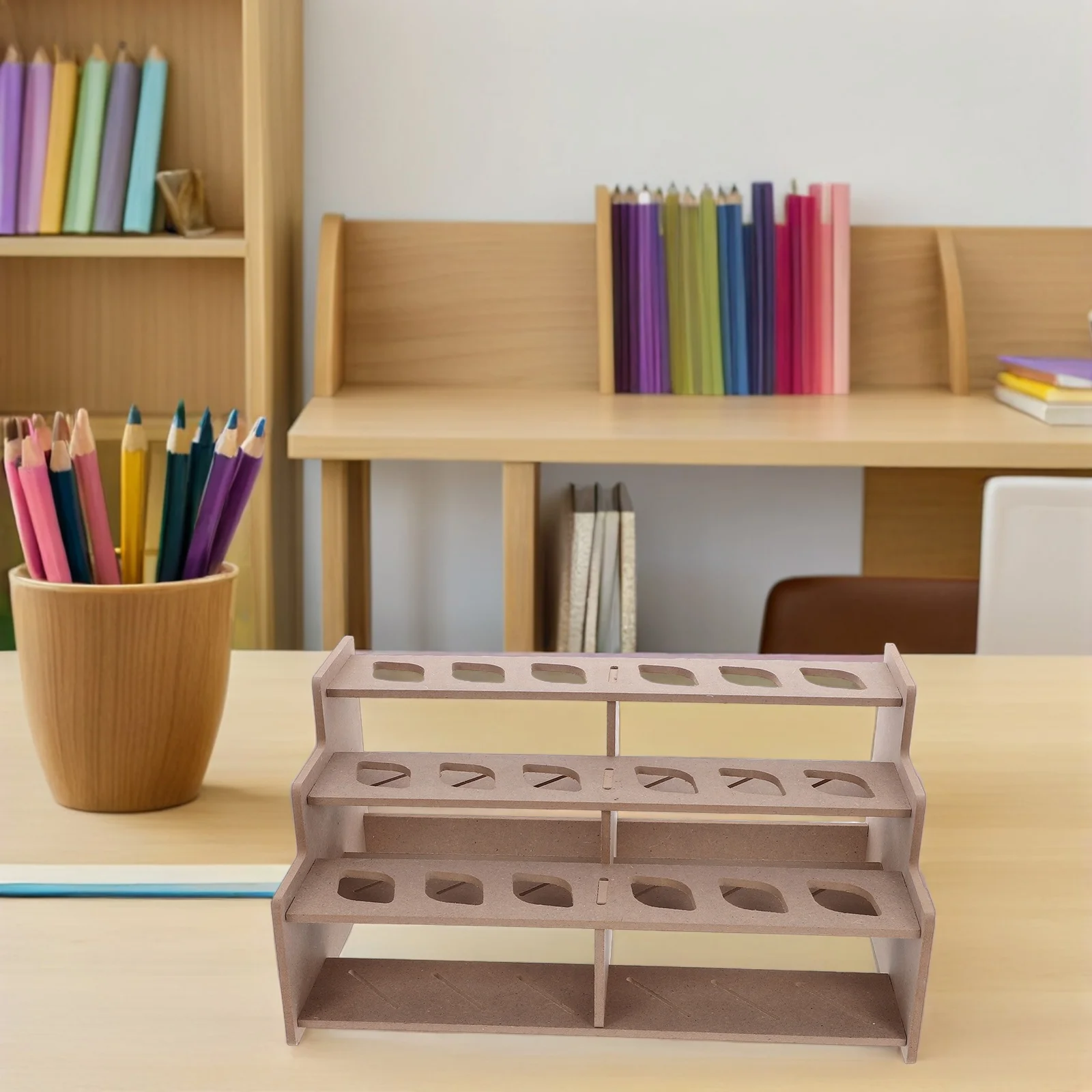 

Paint Organizer Rack Holds 50-100Ml Watercolor Oil Paints Storage Shelf For Artists Studios Classrooms Painting Tool Stand