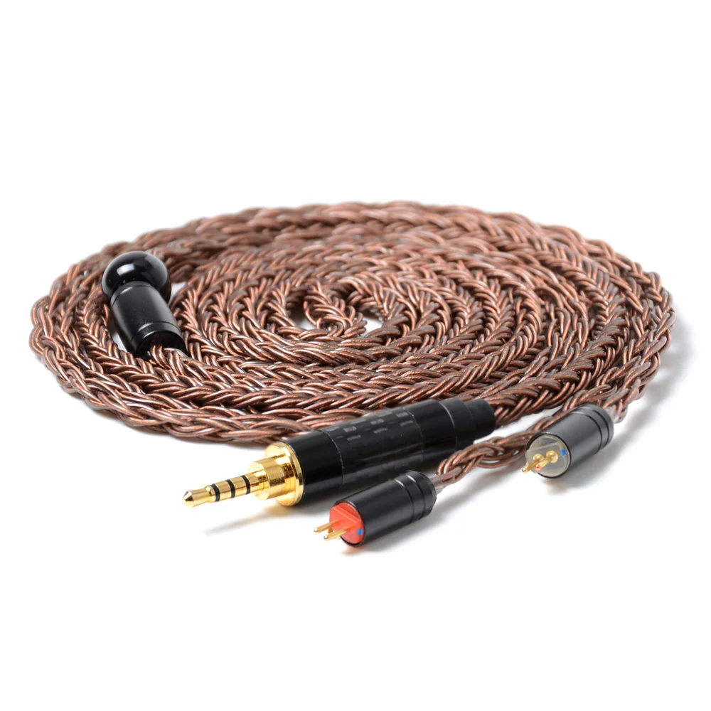 NICEHCK 16 Core High Purity Copper Earphone Cable 3.5/2.5/4.4mm Plug MMCX/2Pin  For TFZ TRNV90 ZSX CCAC12 NICEHCK F3/NX7 Pro/DB3