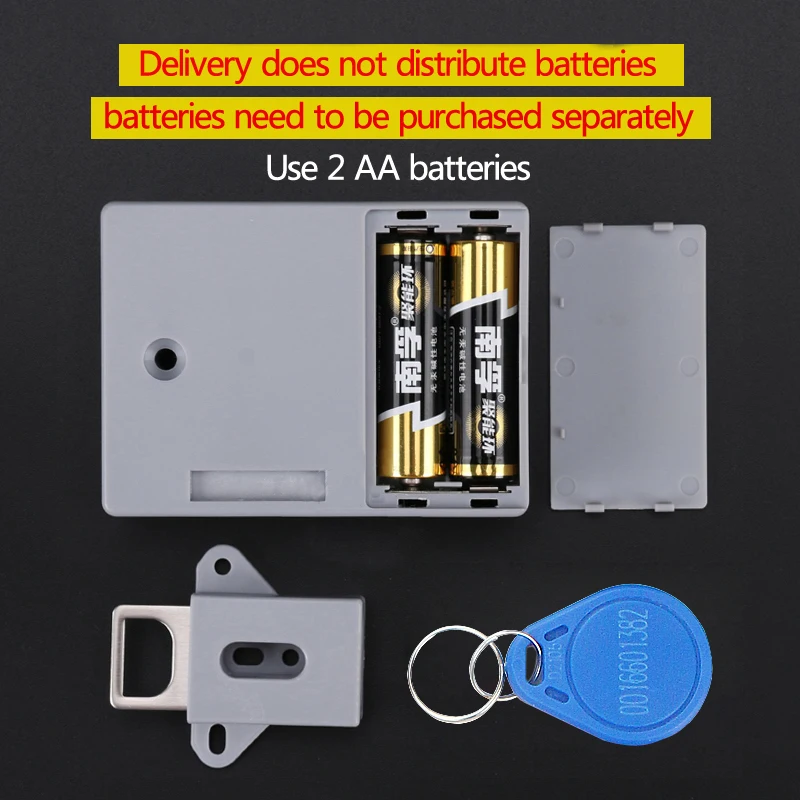 EMID Cartão Inteligente Sensor Fechadura Eletrônica, Fechadura Gaveta Escondida, Fechadura Da Porta Do Armário, RFID Móveis Bloqueio, AA Alimentado