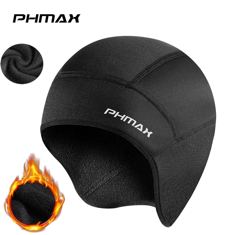AliExpress PHMAX Cycling Thermal Fleece men's caps Cycling Headwear Balaclava winter Motorcycle Running hat Thermal Caps Sports Gear