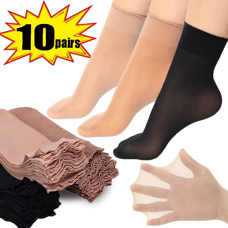 Summer Short Silk Socks Lady Sexy Ultra-thin Ankle Stocking Ruffled Sock Nylon Breathable Sox Simple Hosiery Accessories