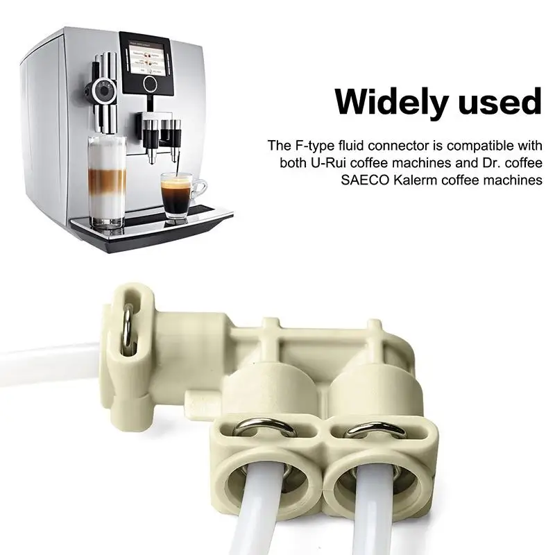 ~1Set F-shaped Steam Connection Join Compatible With Fully Automatic Coffee Machine Water Line Fluid Connector
