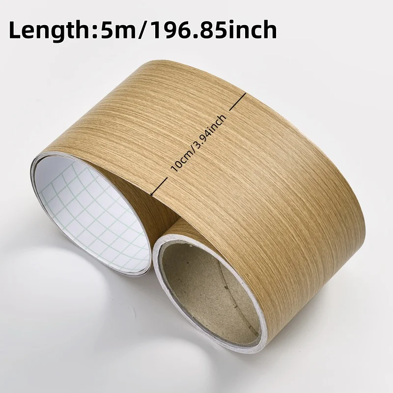 1PC 5mx10cm Wood Grain Repair Duct Tape Furniture Renovation Adhensive Skirting Waist Line Floor Sticker Home Decor Improve